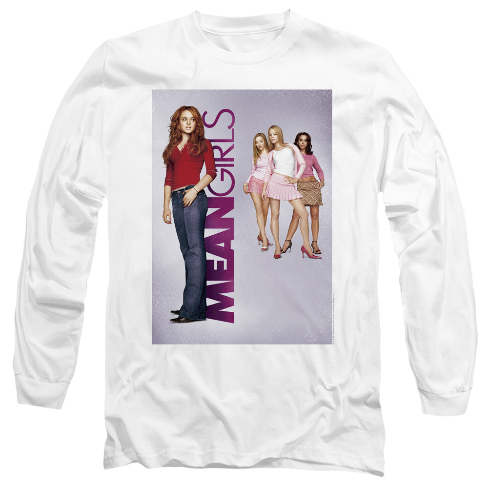 MEAN GIRLS : POSTER ART L\S ADULT T SHIRT 18\1 White 2X