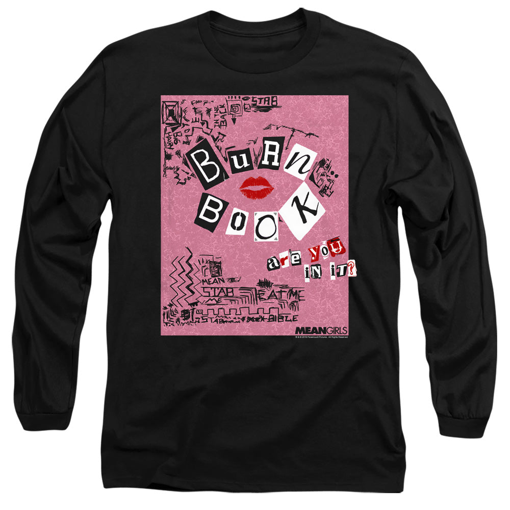 MEAN GIRLS : BURN BOOK L\S ADULT T SHIRT 18\1 Black LG