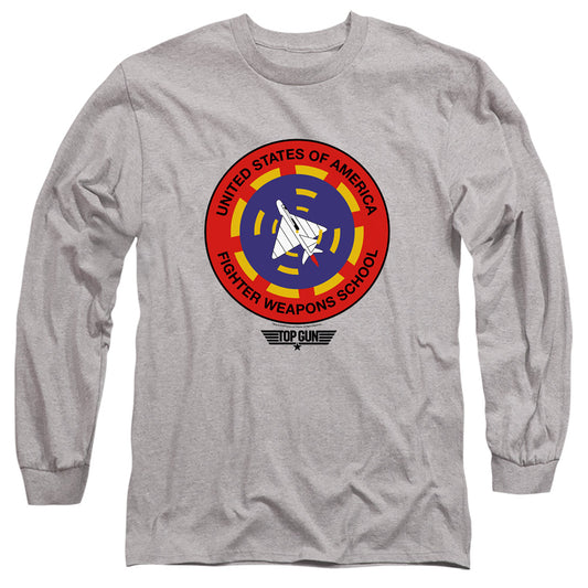 TOP GUN : FIGHTER WEAPONS SCHOOL L\S ADULT T SHIRT 18\1 Athletic Heather LG