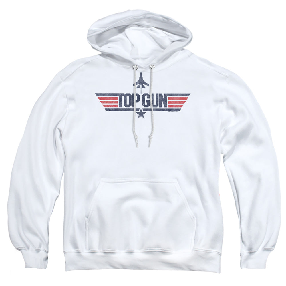 TOP GUN : LOGO WHITE ADULT PULL OVER HOODIE White MD