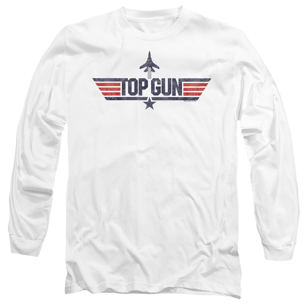 TOP GUN : LOGO WHITE L\S ADULT T SHIRT 18\1 White 3X