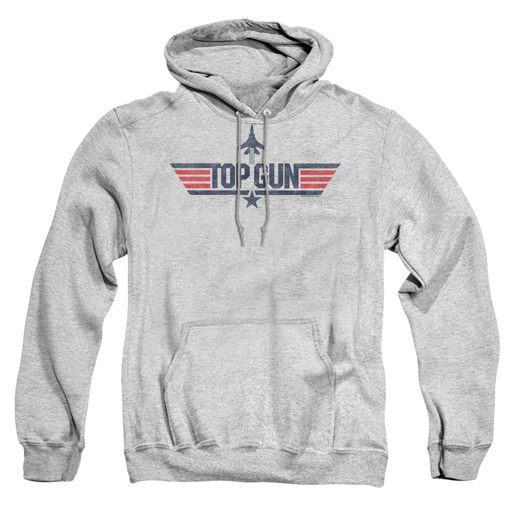 TOP GUN : LOGO GREY ADULT PULL OVER HOODIE Athletic Heather 2X