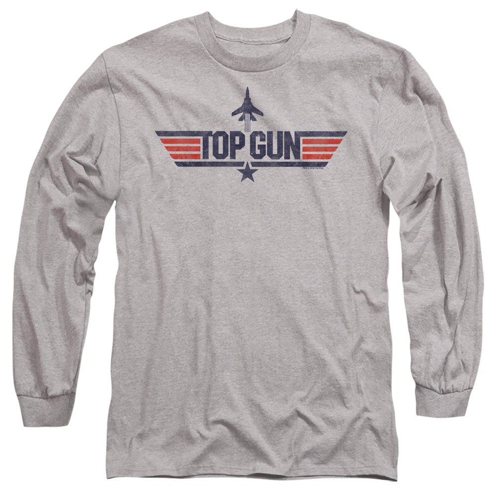 TOP GUN : LOGO GREY L\S ADULT T SHIRT 18\1 Athletic Heather 2X