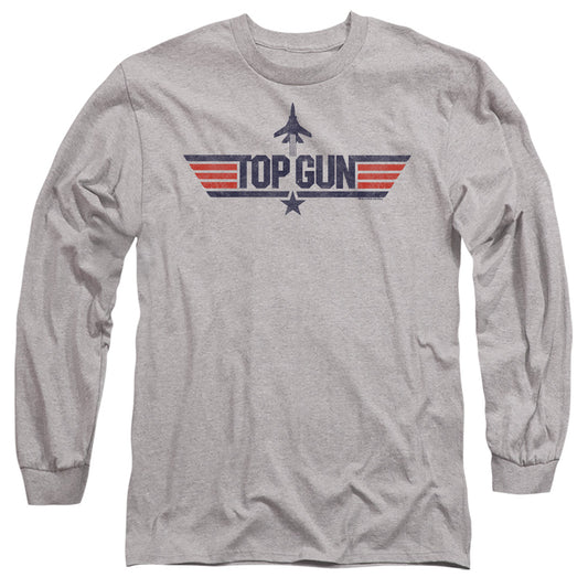 TOP GUN : LOGO GREY L\S ADULT T SHIRT 18\1 Athletic Heather LG