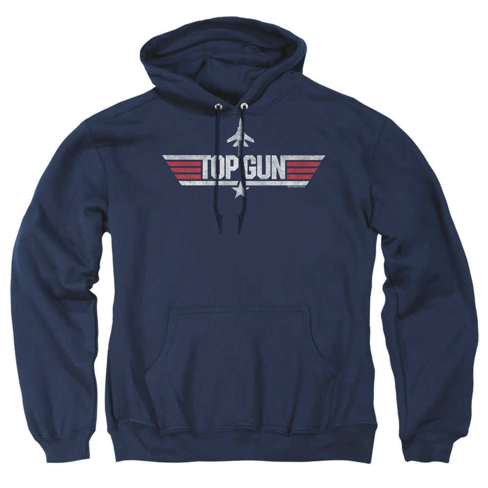 TOP GUN : LOGO NAVY ADULT PULL OVER HOODIE Navy 2X