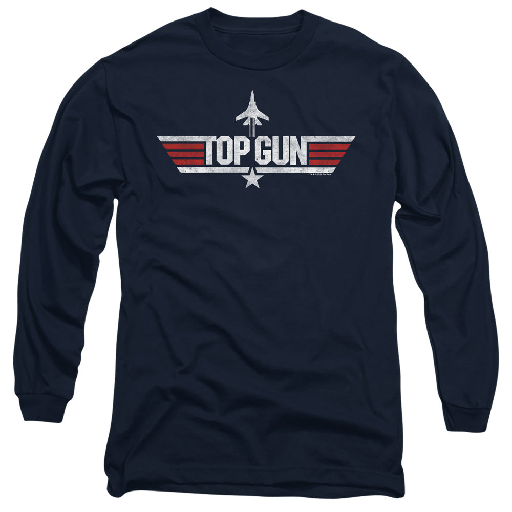 TOP GUN : LOGO NAVY L\S ADULT T SHIRT 18\1 Navy XL