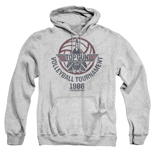 TOP GUN : VOLLEYBALL GREY ADULT PULL OVER HOODIE Athletic Heather 2X