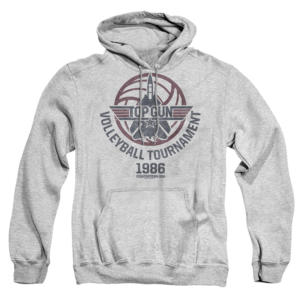 TOP GUN : VOLLEYBALL GREY ADULT PULL OVER HOODIE Athletic Heather LG