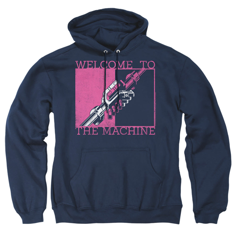 PINK FLOYD : WELCOME TO THE MACHINE ADULT PULL OVER HOODIE Navy 2X