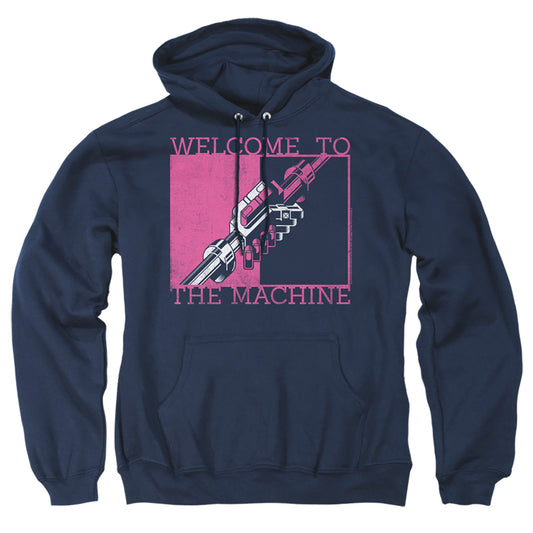 PINK FLOYD : WELCOME TO THE MACHINE ADULT PULL OVER HOODIE Navy LG