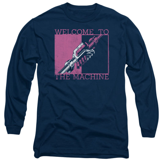 PINK FLOYD : WELCOME TO THE MACHINE L\S ADULT T SHIRT 18\1 Navy 2X