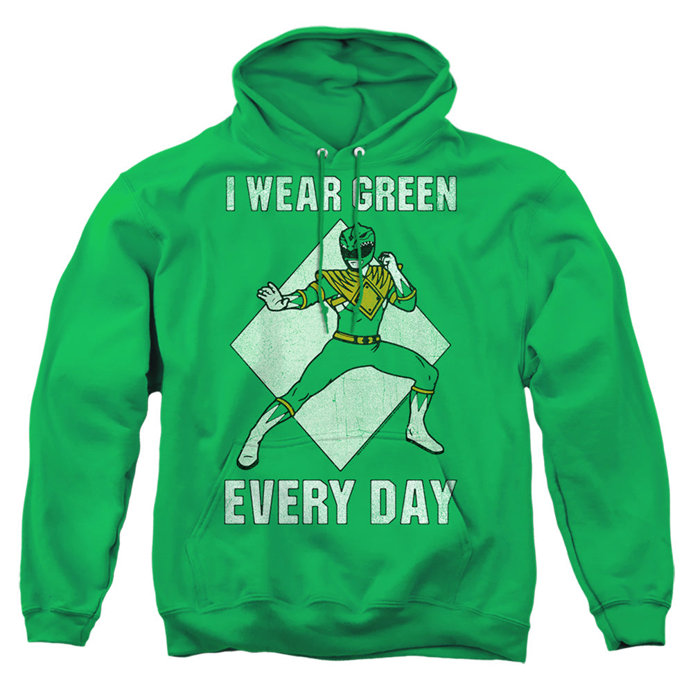 POWER RANGERS : ALWAYS GREEN ADULT PULL OVER HOODIE Kelly Green XL