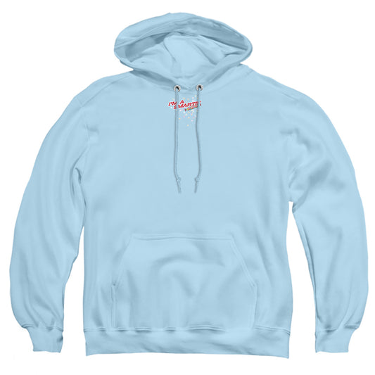 SMARTIES : I'M A SMARTIE ADULT PULL OVER HOODIE LIGHT BLUE 2X