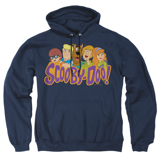 SCOOBY DOO : SCOOBY GANG ADULT PULL OVER HOODIE Navy 2X