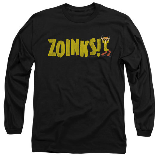 SCOOBY DOO : ZOINKS L\S ADULT T SHIRT 18\1 Black 2X