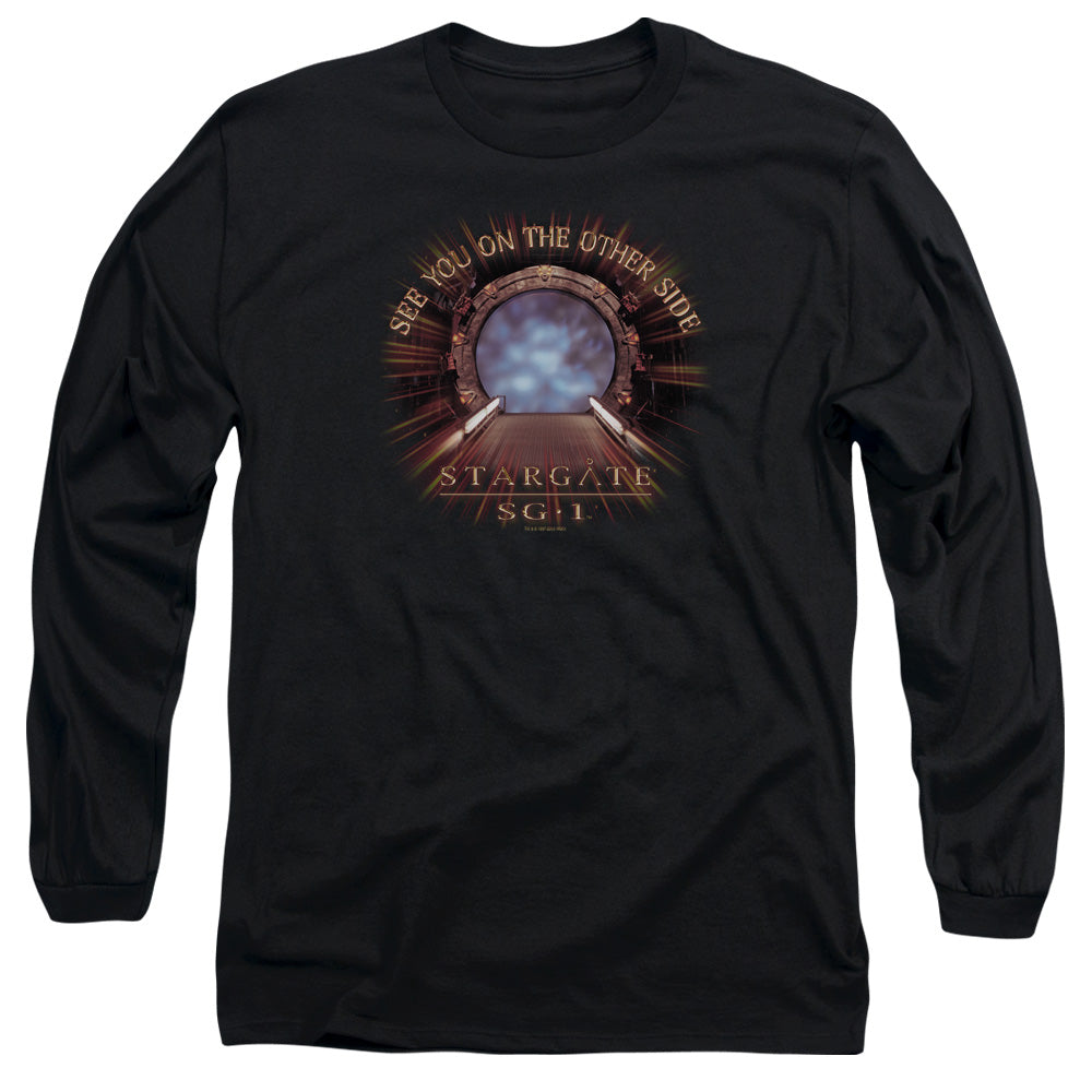 STARGATE SG1 : OTHER SIDE L\S ADULT T SHIRT 18\1 BLACK 2X