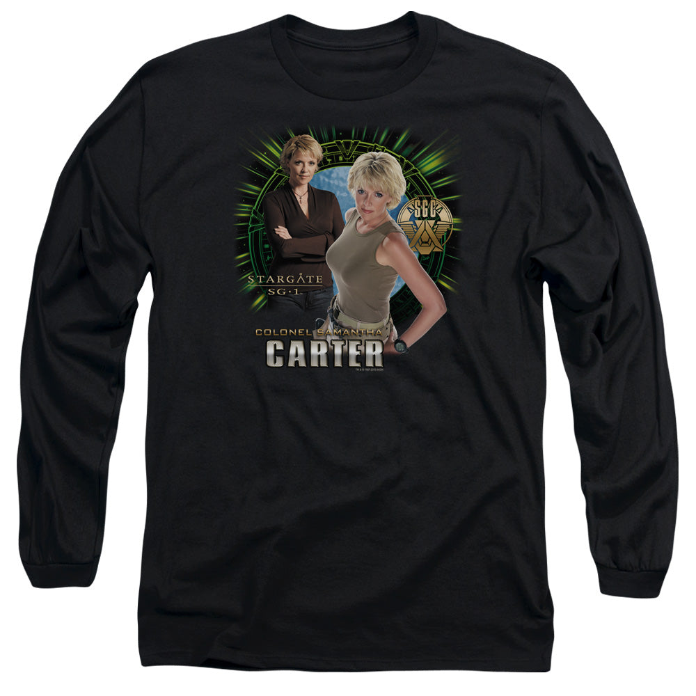 STARGATE SG1 : SAMANTHA CARTER L\S ADULT T SHIRT 18\1 BLACK 2X