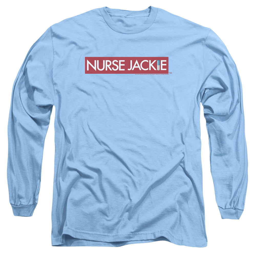 NURSE JACKIE : LOGO L\S ADULT T SHIRT 18\1 CAROLINA BLUE LG