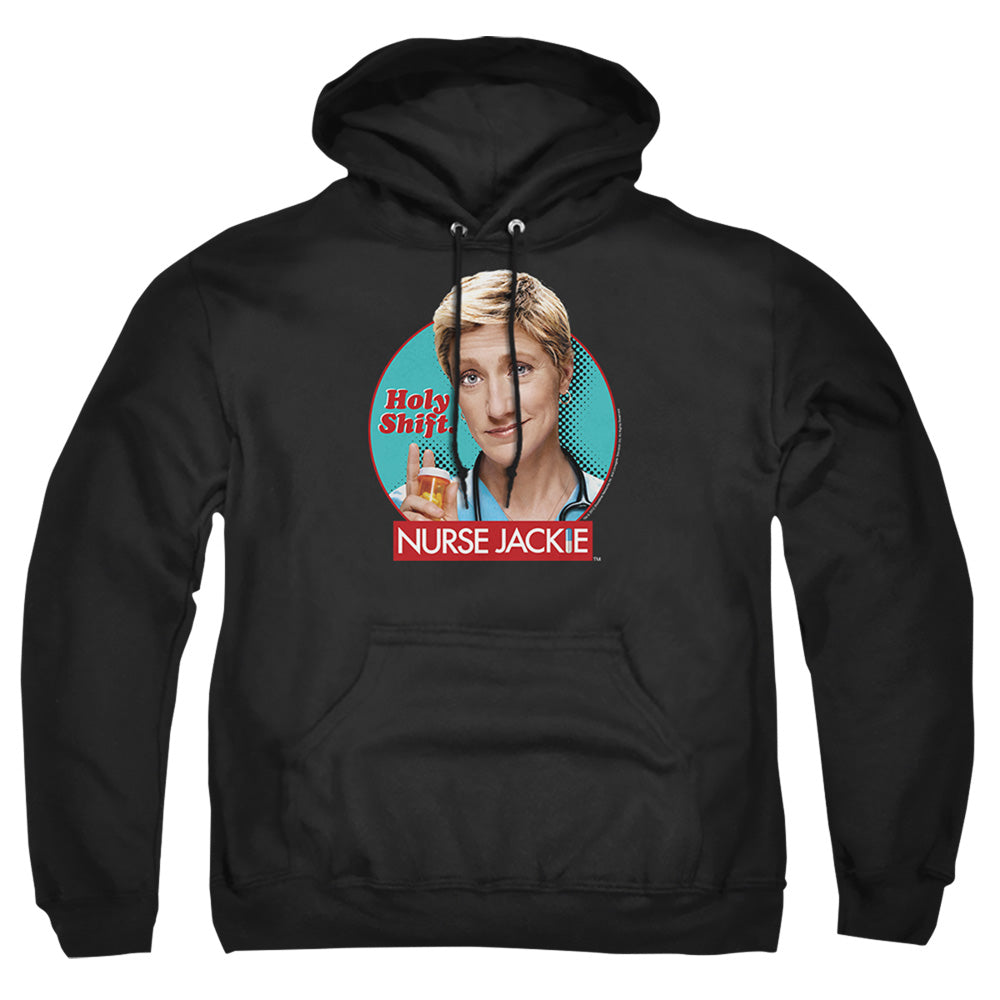 NURSE JACKIE : HOLY SHIFT ADULT PULL OVER HOODIE Black XL