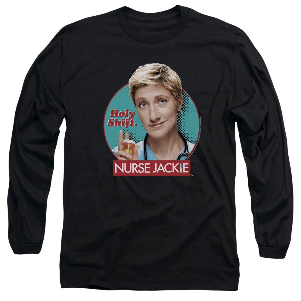 NURSE JACKIE : HOLY SHIFT L\S ADULT T SHIRT 18\1 CHARCOAL 2X