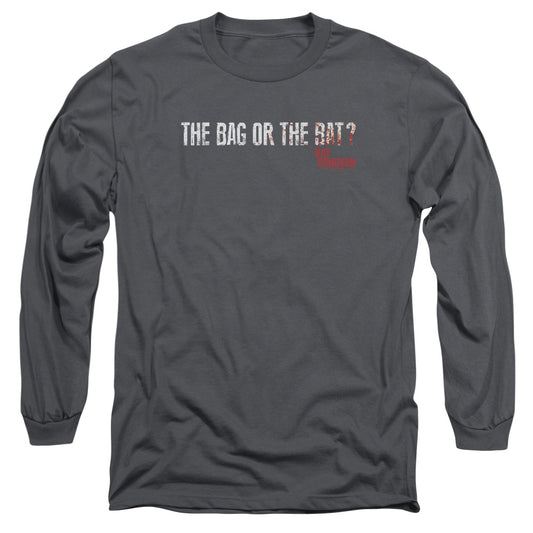 RAY DONOVAN : BAG OR BAT L\S ADULT T SHIRT 18\1 Charcoal LG