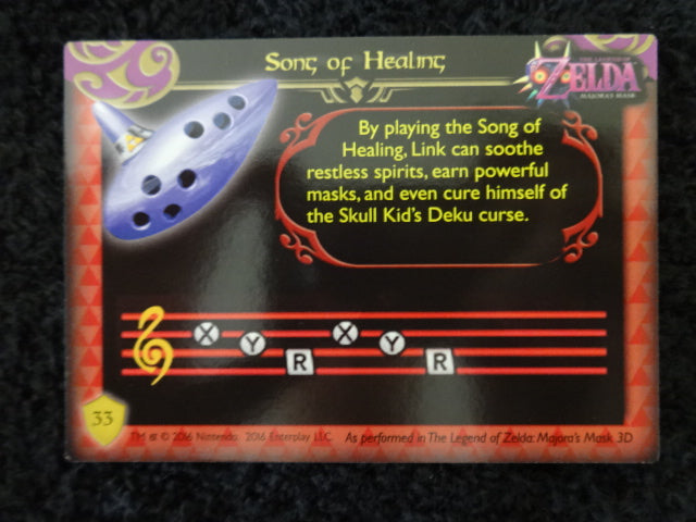 Song Of Healing Enterplay 2016 Legend Of Zelda Collectable Trading Card Number 33