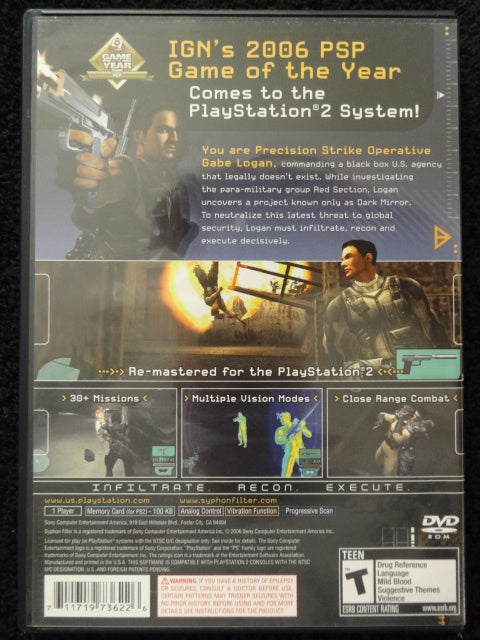 Syphon Filter Dark Mirror Sony Playstation 2 Game