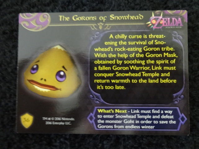 The Gorons of Snowhead Enterplay 2016 Legend Of Zelda Collectable Trading Card Number 36