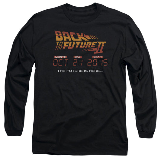 BACK TO THE FUTURE II : FUTURE IS HERE L\S ADULT T SHIRT 18\1 Black LG