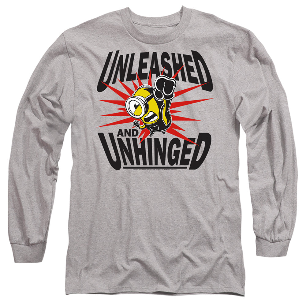 MINIONS : UNLEASHED AND UNHINGED L\S ADULT T SHIRT 18\1 Athletic Heather 2X