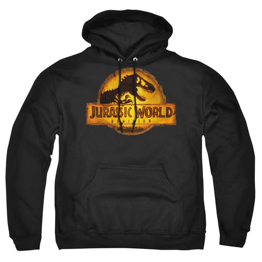 JURASSIC WORLD : RENDERED LOGO ADULT PULL OVER HOODIE Black 2X