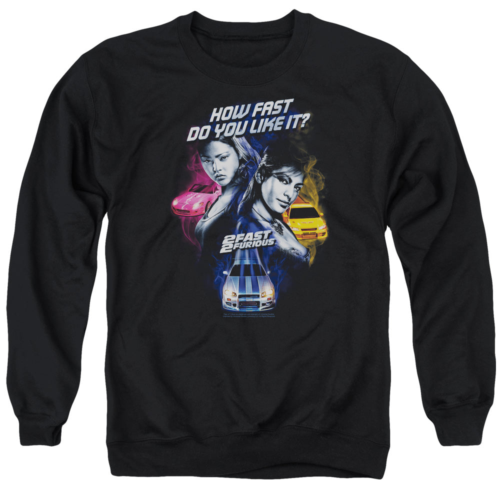 2 FAST 2 FURIOUS : FAST WOMEN ADULT CREW NECK SWEATSHIRT BLACK 2X