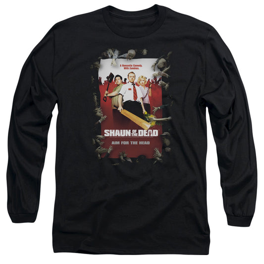 SHAUN OF THE DEAD : POSTER L\S ADULT T SHIRT 18\1 BLACK 2X