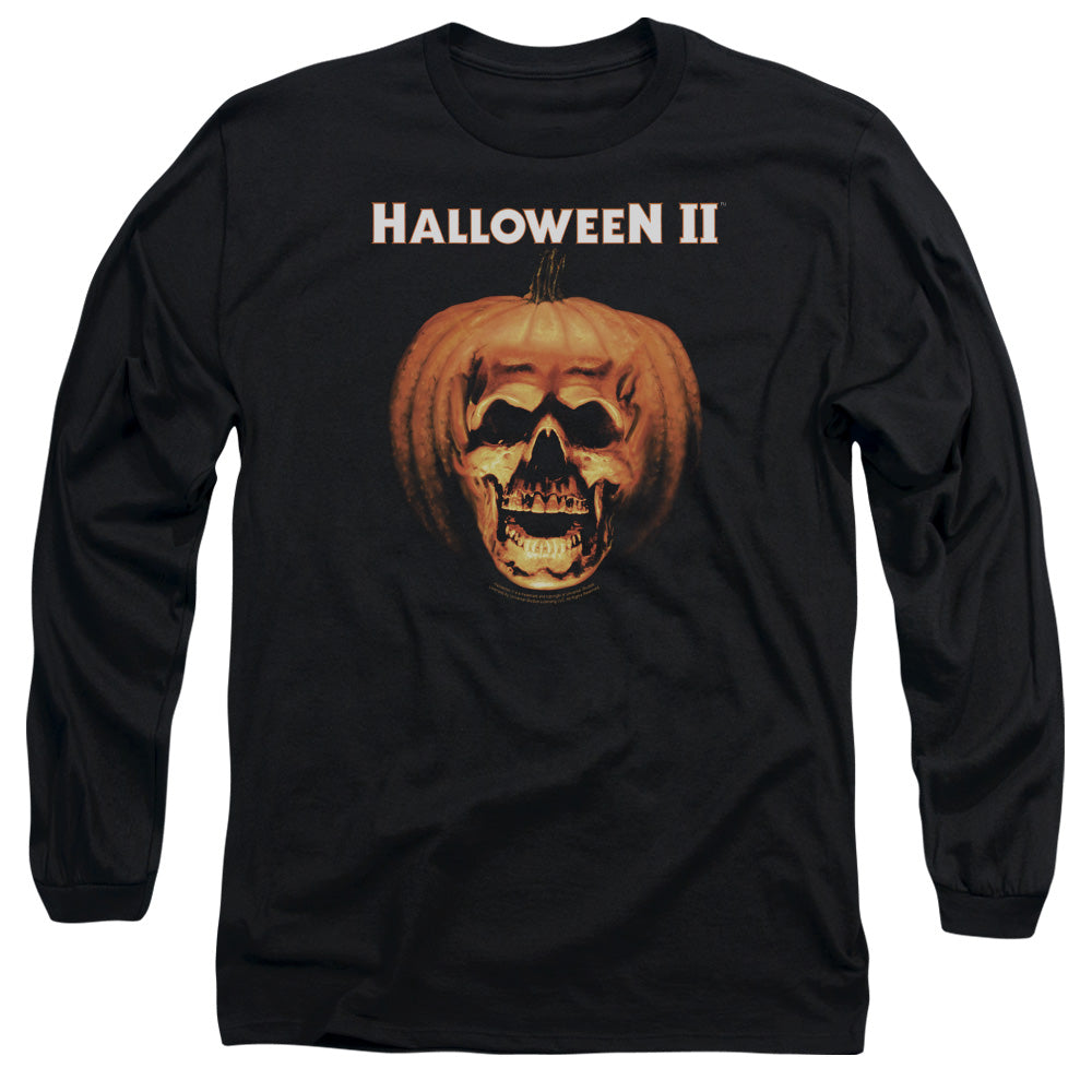 HALLOWEEN II : PUMPKIN SHELL L\S ADULT T SHIRT 18\1 BLACK XL