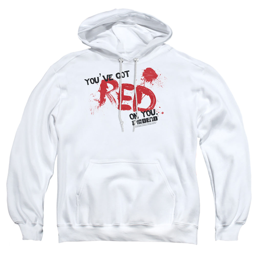 SHAUN OF THE DEAD : RED ON YOU ADULT PULL OVER HOODIE White 2X