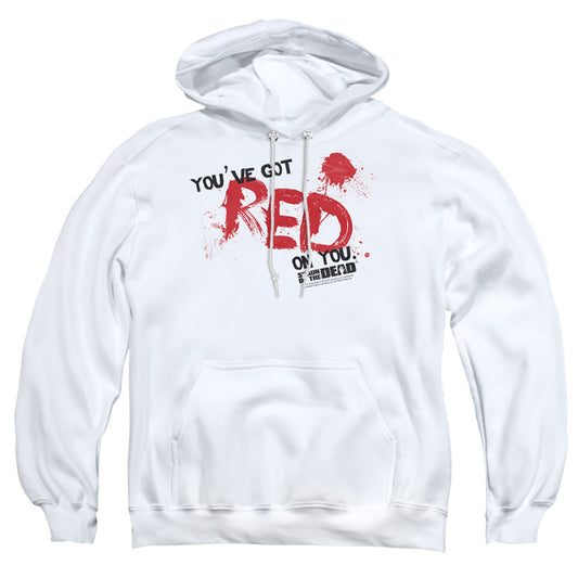 SHAUN OF THE DEAD : RED ON YOU ADULT PULL OVER HOODIE White LG