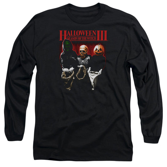 HALLOWEEN III : TRICK OR TREAT L\S ADULT T SHIRT 18\1 BLACK LG