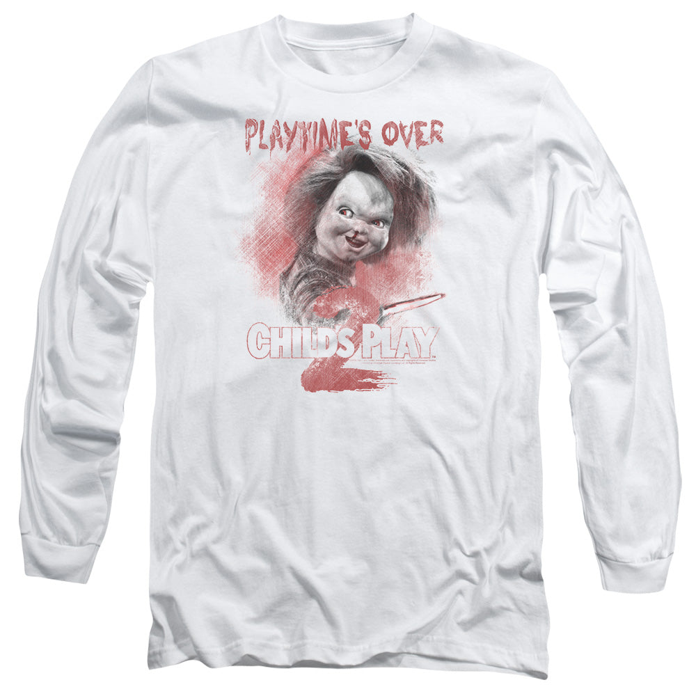 CHILD'S PLAY 2 : PLATTIME'S OVER L\S ADULT T SHIRT 18\1 WHITE 2X