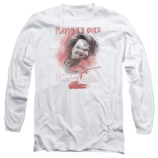 CHILD'S PLAY 2 : PLATTIME'S OVER L\S ADULT T SHIRT 18\1 WHITE SM