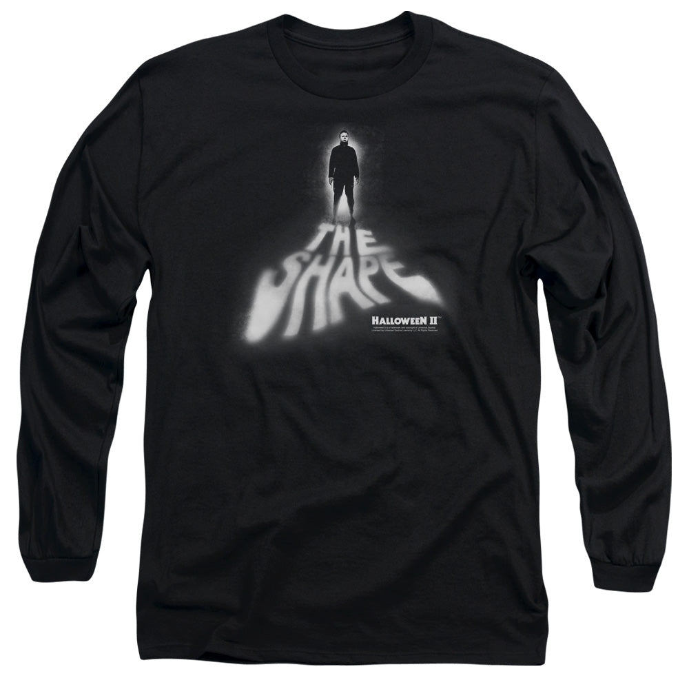 HALLOWEEN II : THE SHAPE L\S ADULT T SHIRT 18\1 BLACK LG