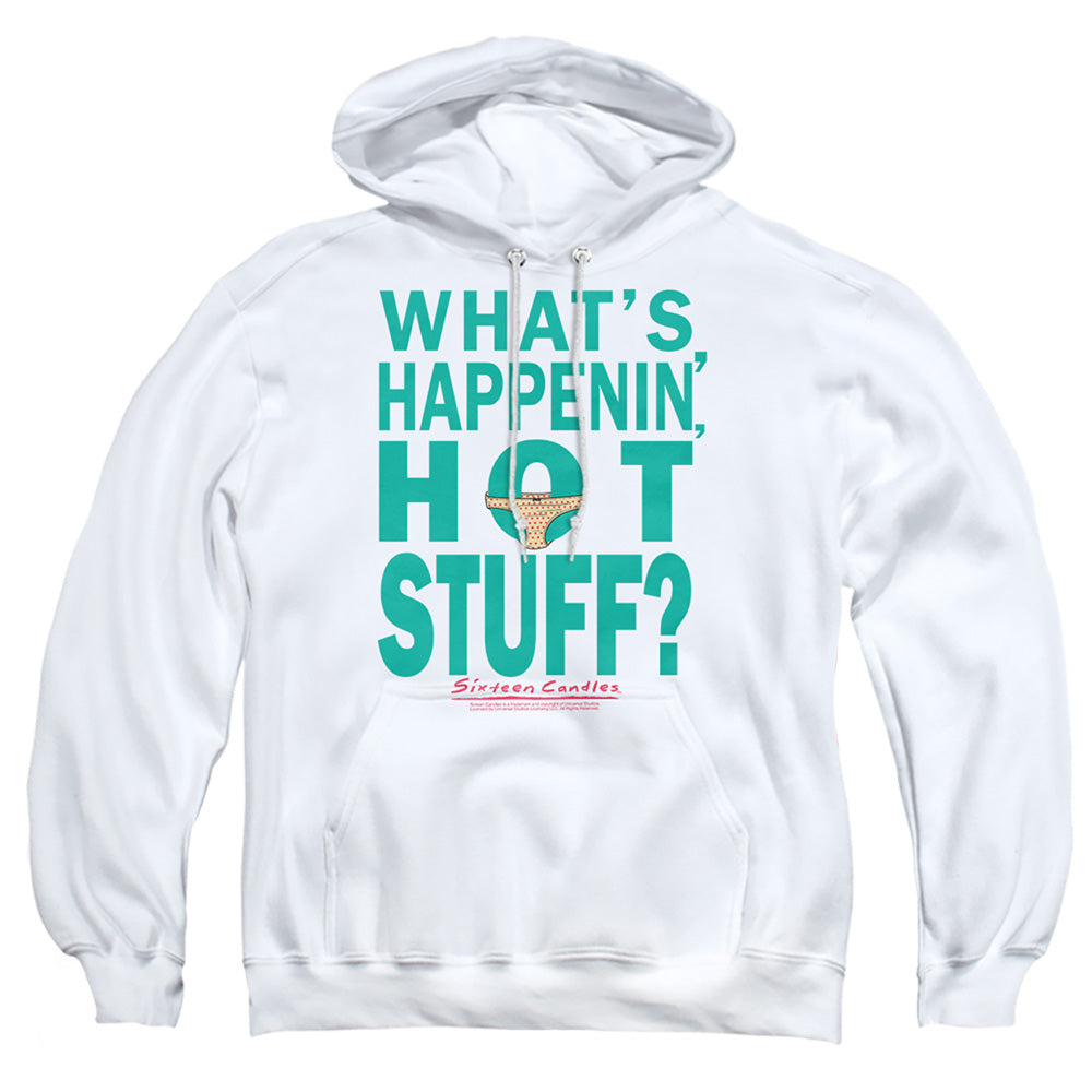 BREAKFAST CLUB : WHAT'S HAPPENIN' ADULT PULL OVER HOODIE White 2X