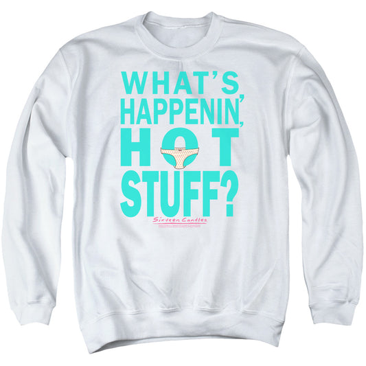 BREAKFAST CLUB : WHAT'S HAPPENIN' ADULT CREW NECK SWEATSHIRT WHITE 2X