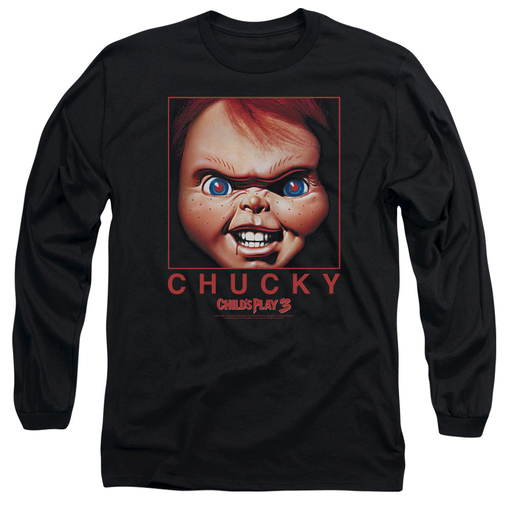 CHILD'S PLAY 3 : CHUCKY SQUARED L\S ADULT T SHIRT 18\1 Black 2X