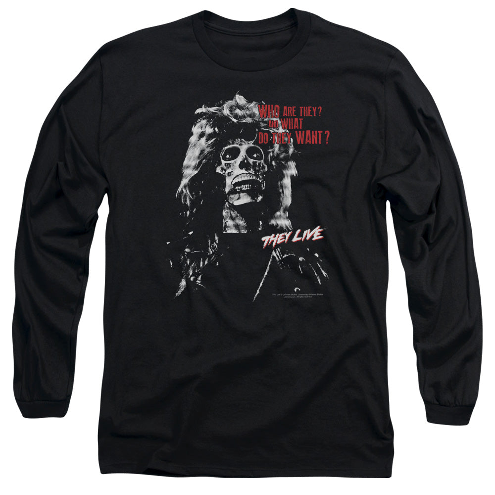 THEY LIVE : THEY WANT L\S ADULT T SHIRT 18\1 Black 2X