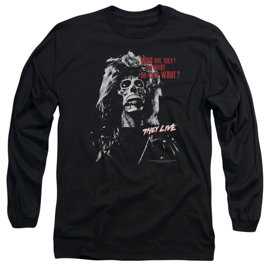 THEY LIVE : THEY WANT L\S ADULT T SHIRT 18\1 BLACK 3X