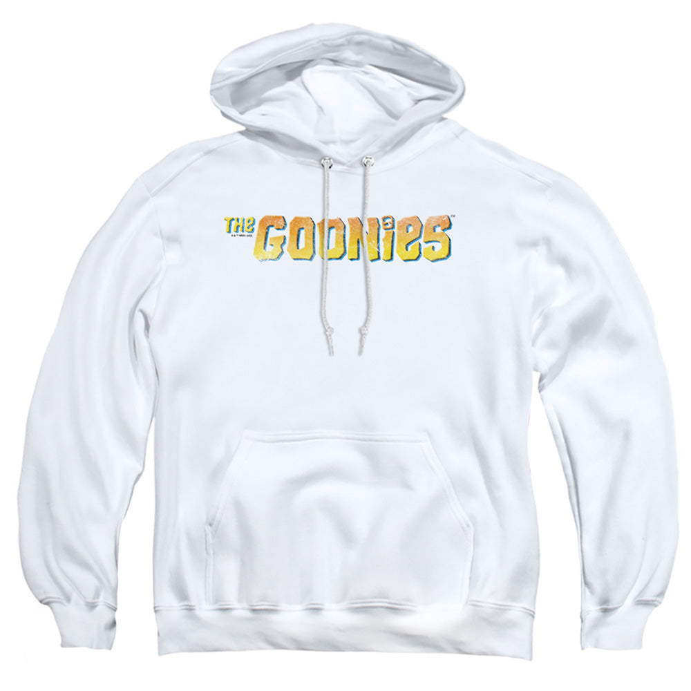 THE GOONIES : LOGO ADULT PULL OVER HOODIE White 2X