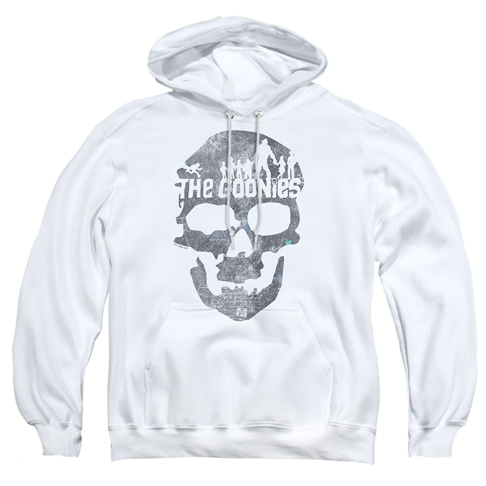 THE GOONIES : SKULL 2 ADULT PULL OVER HOODIE White 2X