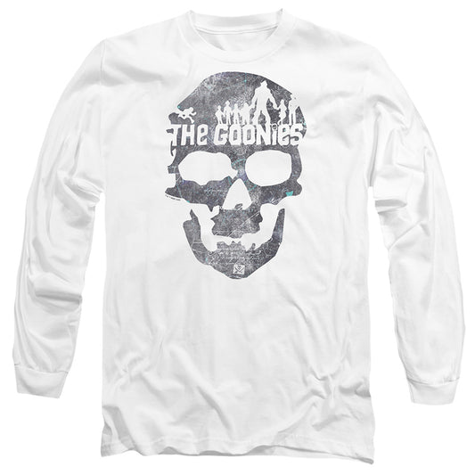 THE GOONIES : SKULL 2 L\S ADULT T SHIRT 18\1 White 2X