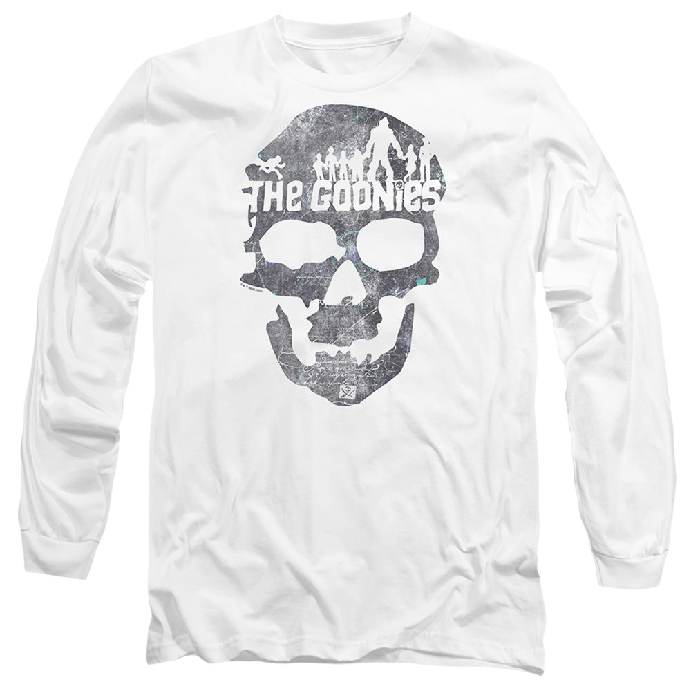 THE GOONIES : SKULL 2 L\S ADULT T SHIRT 18\1 White 3X