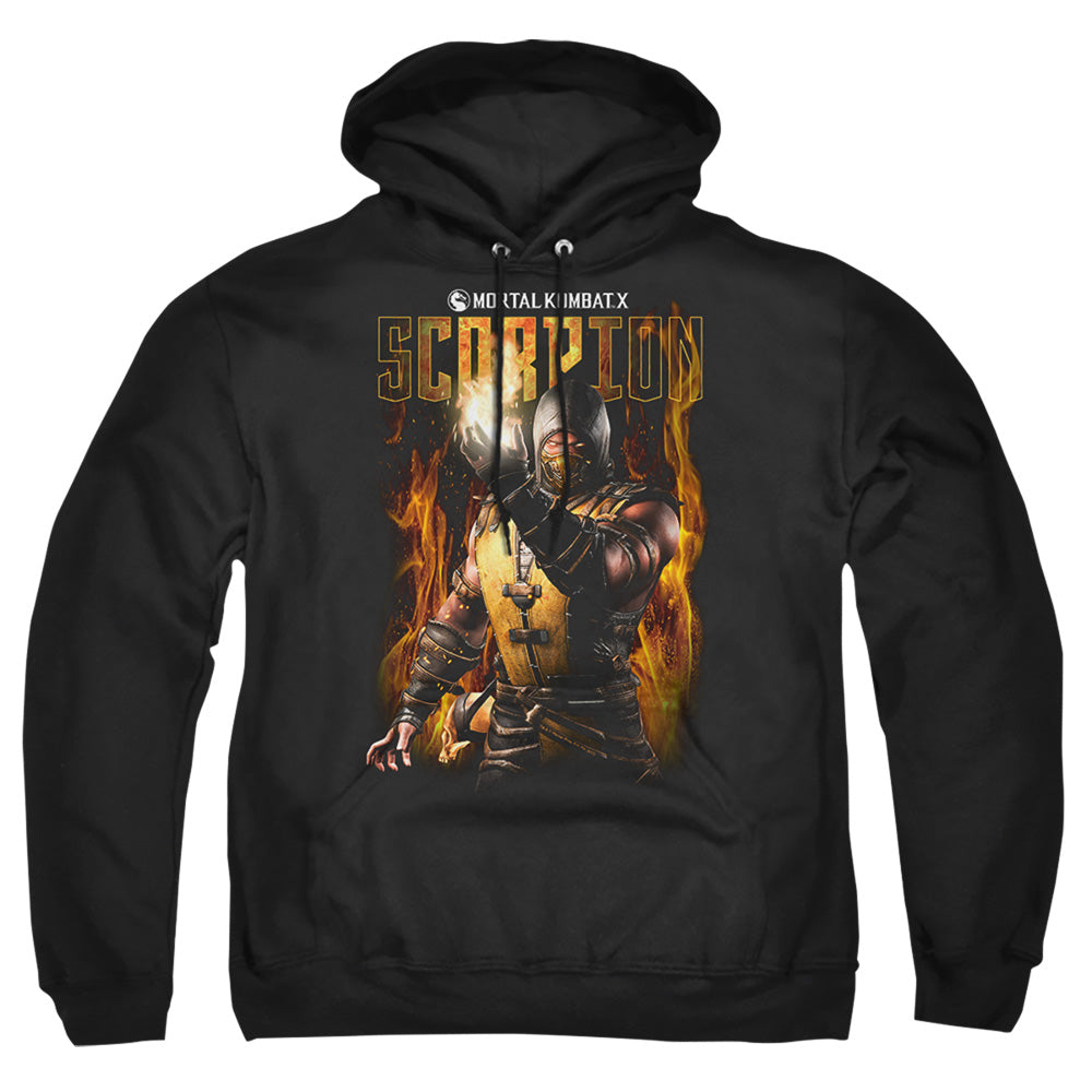 MORTAL KOMBAT : SCORPION ADULT PULL OVER HOODIE Black SM